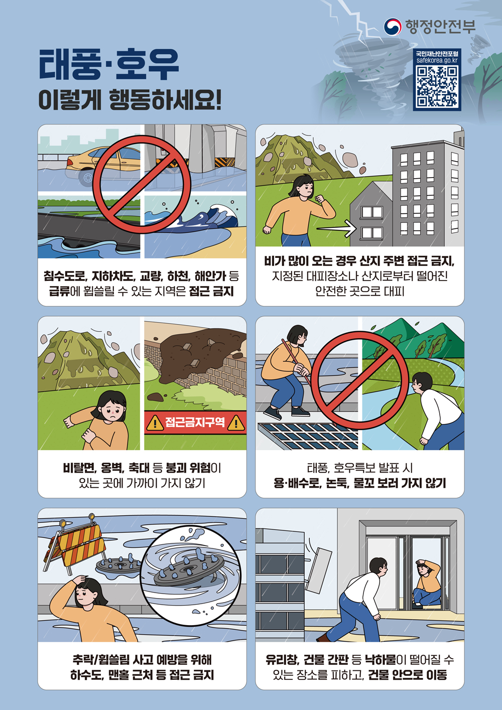 태풍호우 이렇게 행동하세요!