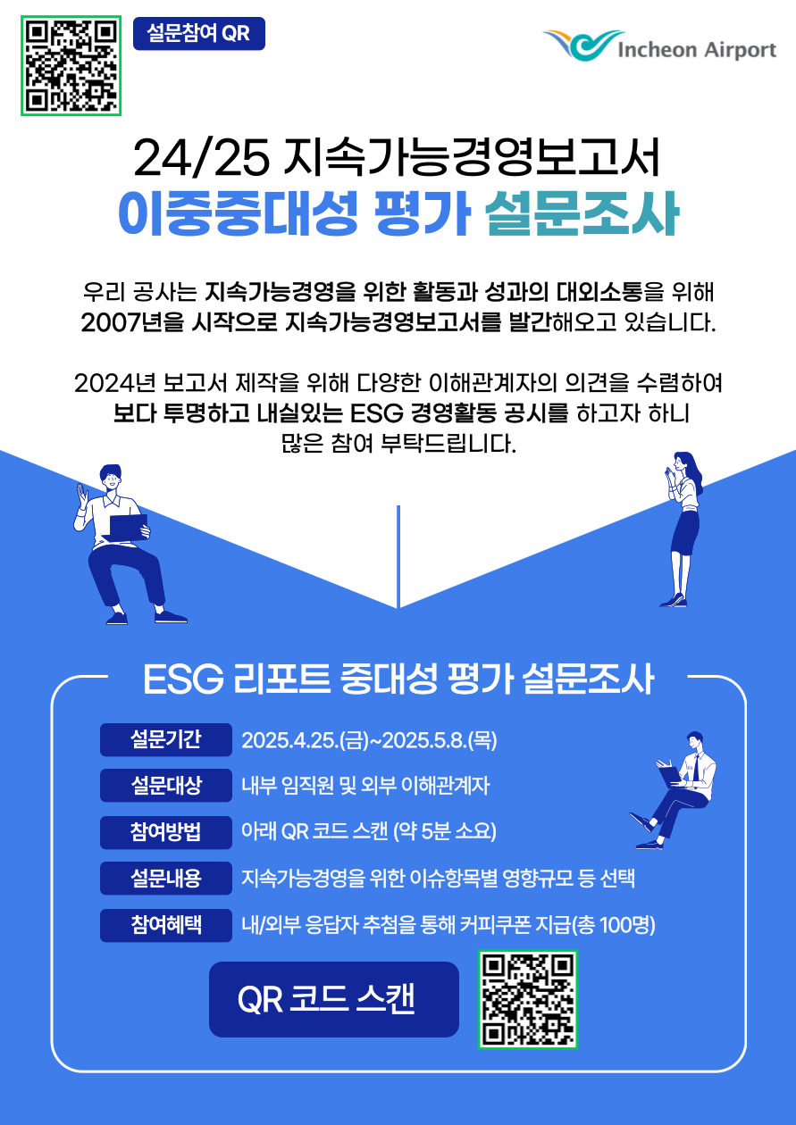 24/25 지속가능경영보고서 이중중대성 평가 설문조사