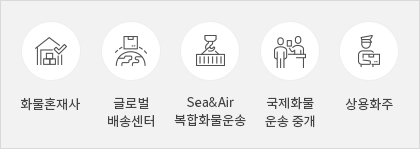 화물혼재사, 글로벌 배송센터, Sea&Air 복합화물운송, 국제화물 운송 중개, 상용화주